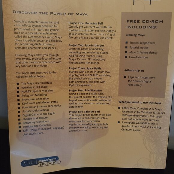 Alias Wavefront Learning Maya 2 manual - Picture 2 of 6